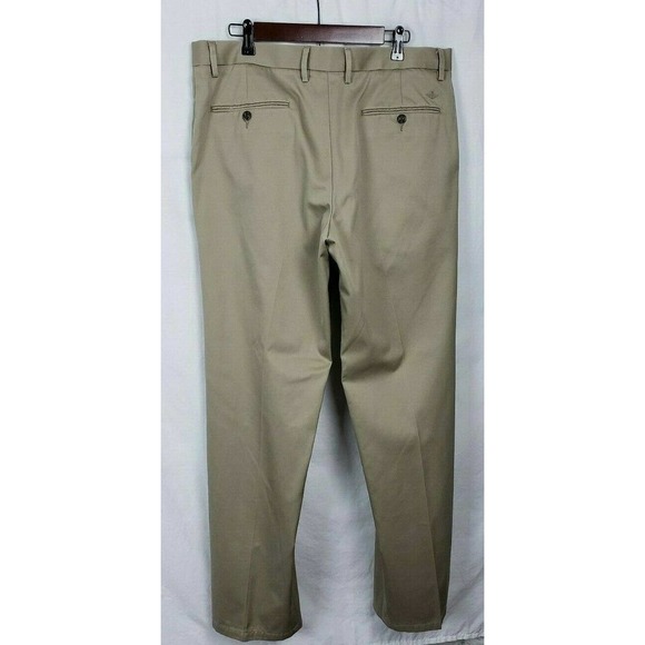 Dockers Signature Khaki Pants Mens Size 36x34 Flat Front 100% Cotton Tan - Picture 3 of 8